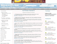 Tablet Screenshot of biotechsciencenews.com